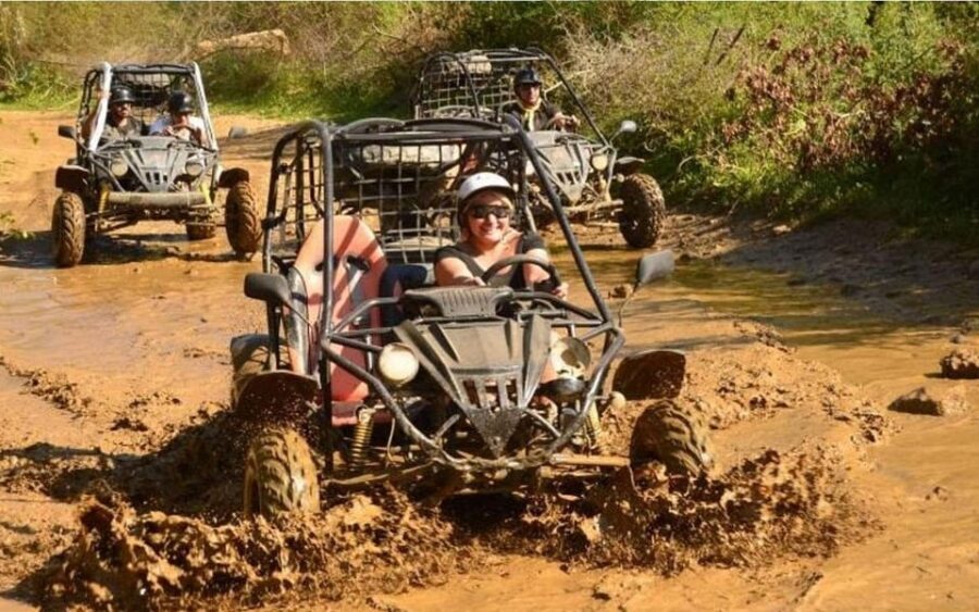 Alanya: Buggy Safari Experience - Safety and gear: Iron cages, helmets, and possible add-ons