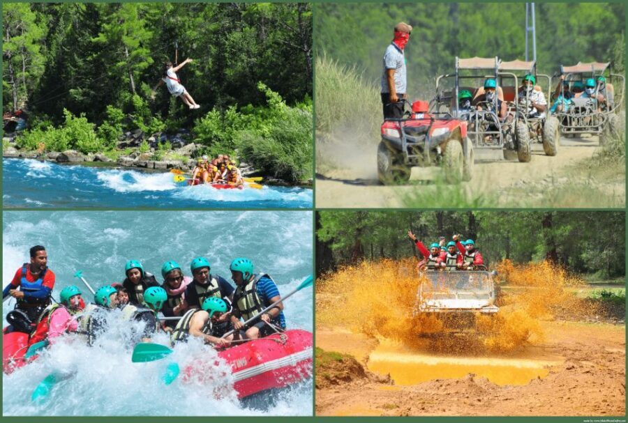 Alanya: Rafting, Zipline, Quad, Buggy, Jeep Tour with Lunch - Rafting the Rapids: 10 Rapids, Proper Gear, and Real Safety