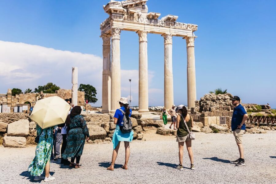 Antalya: Perge, Aspendos, City of Side, and Waterfalls Tour - Logistics that shape the day: pickup, bus comfort, and time on your feet
