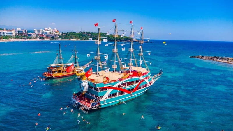 City Of Side: Dolphin Island Boat or Side Boat Tour Options - Foam Party on the Return Cruise and Real Boat Comfort