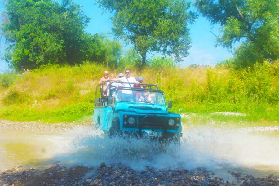 From City of Side: Adventure Jeep Safari Tour - Lunch by the water: chicken or fish, plus swimming time