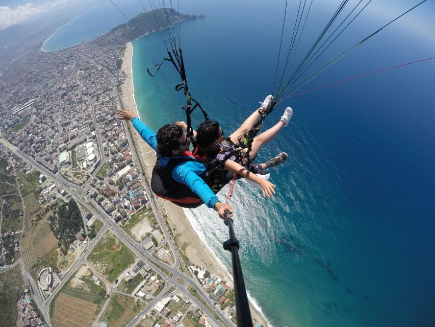 From city of Side Alanya Paragliding - The tandem flight: Alanya Castle to the Taurus Mountains