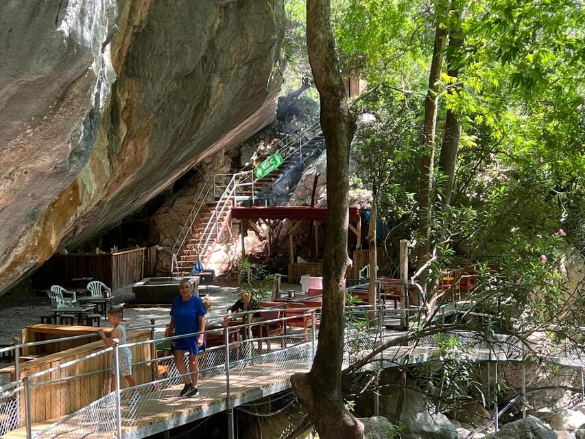 From City of Side: Sapadere Canyon Tour with Pickup & Lunch - Cave viewing terrace: stalactites and stalagmites without the fuss