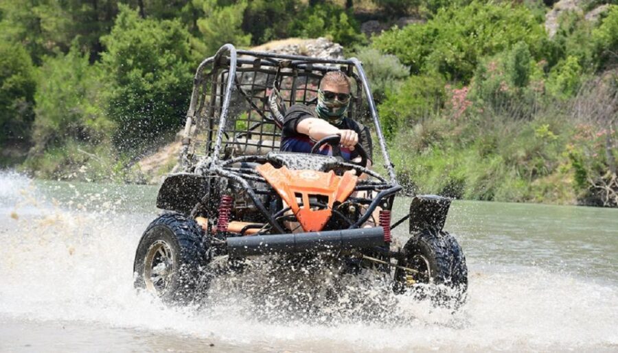 From city of Side: Taurus Mountains Buggy Safari - What the Ride Feels Like: Dusty Trails to Shallow River Crossings