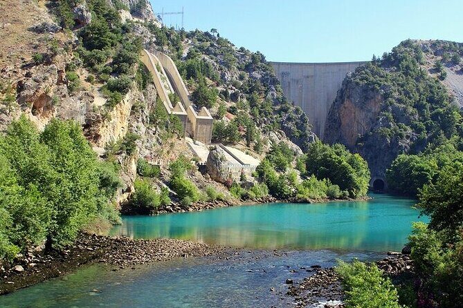 Green Canyon Combo Mix Tour by cabrio bus - Seleukia (Lybre): Ancient Walls, Aqueducts, and Quick But Solid