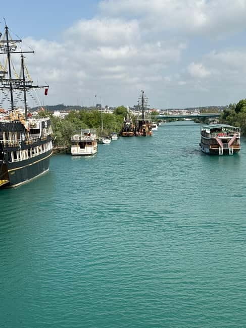 Manavgat River Cruise & Bazaar +Waterfall Tour: Side, Alanya - Boarding, swimming, and lunch on the boat (pack smart)