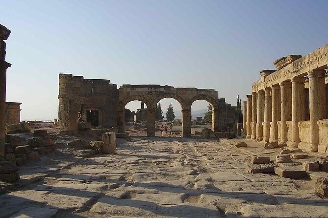 Pamukkale Hierapolis and Cleopatra's Pool Tour with lunch from Antalya - Pamukkale travertines: walking the Cotton Castle safely