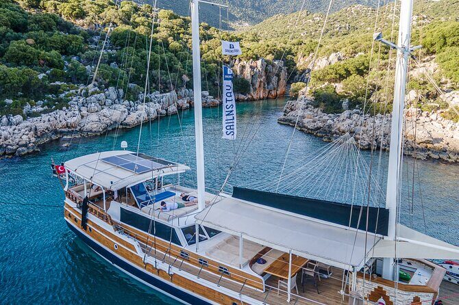 Sail Turkey: 18-39's Gulet Cruise Olympos to Fethiye - Day 2: Kas town morning, Hellenistic theatre, then Firnaz Bay at night