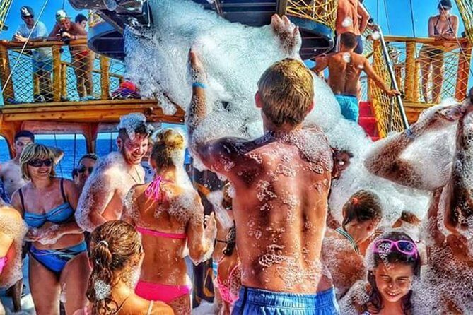 Side: Dolphin Island Boat Tour with Foam Party and Lunch - Price and Value: $30 Lunch, Transfers, and Two Foam Parties